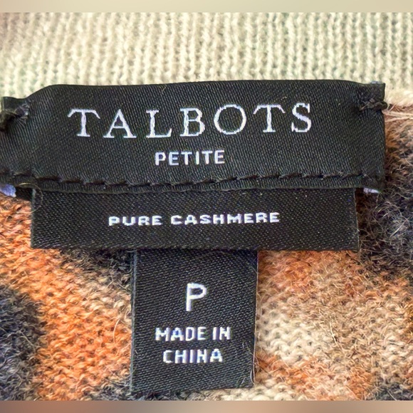 TALBOTS sP cashmere leopard sweater Looks brand new! Slightly cropped! - Picture 3 of 4